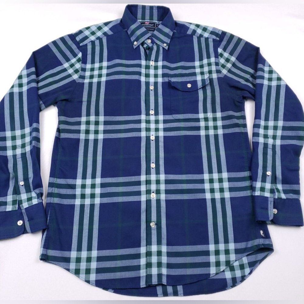 Vineyard Vines Slim Fit Plaid Crosby Shirt‎ Size Large